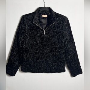 I.E. Elegant Black Faux Fur Women's Jacket Medium EUC